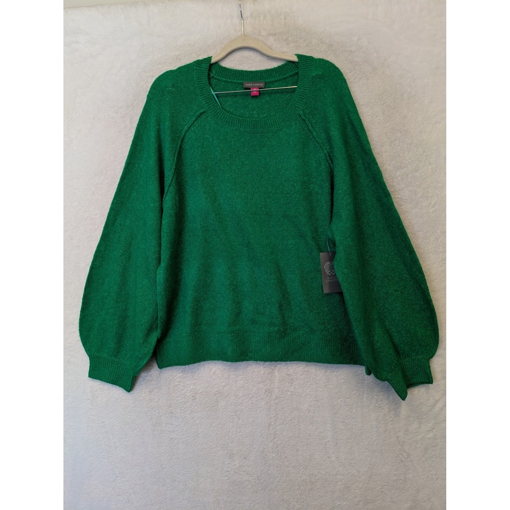 NEW Vince Camuto Sweater Women's M Green Balloon Sleeve
